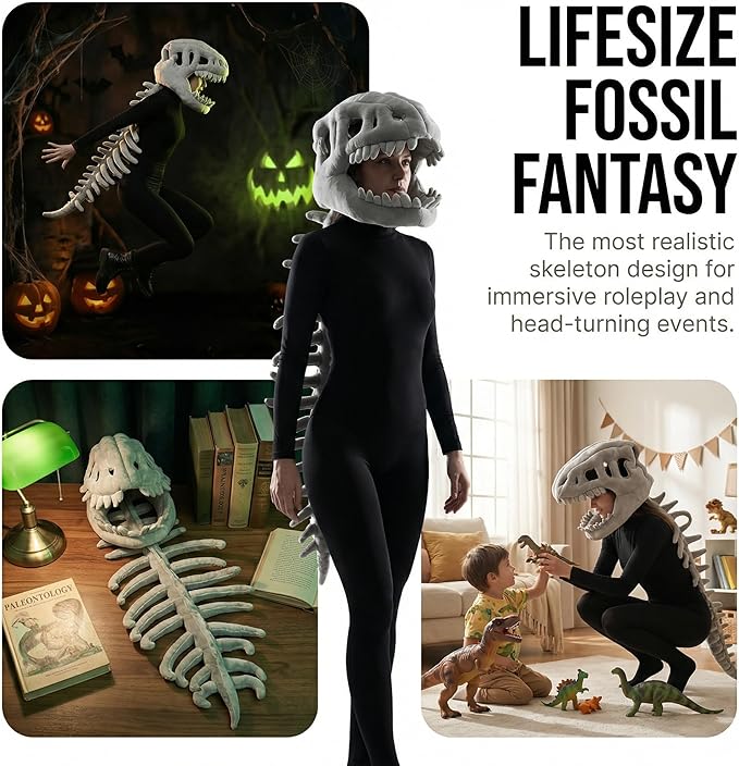 3D Dinosaur Costume 🦕 - Soft & Wearable