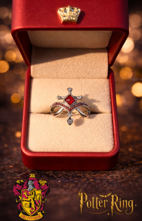 Premium Harry Potter House Adjustable Rings - ✨ REAL GEMSTONES💎