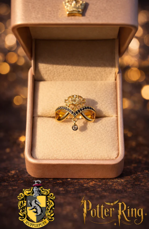 Premium Harry Potter House Adjustable Rings - ✨ REAL GEMSTONES💎
